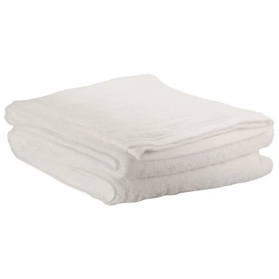 LuxeportSPA Bamboo Rayon/Cotton Bath Towel - Set of 2 - White
