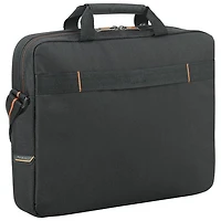 Solo 15.6" Laptop Slim Briefcase - Black/Orange