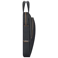 Solo 15.6" Laptop Slim Briefcase - Black/Orange