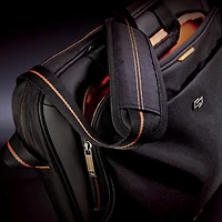 Solo 15.6" Laptop Slim Briefcase - Black/Orange