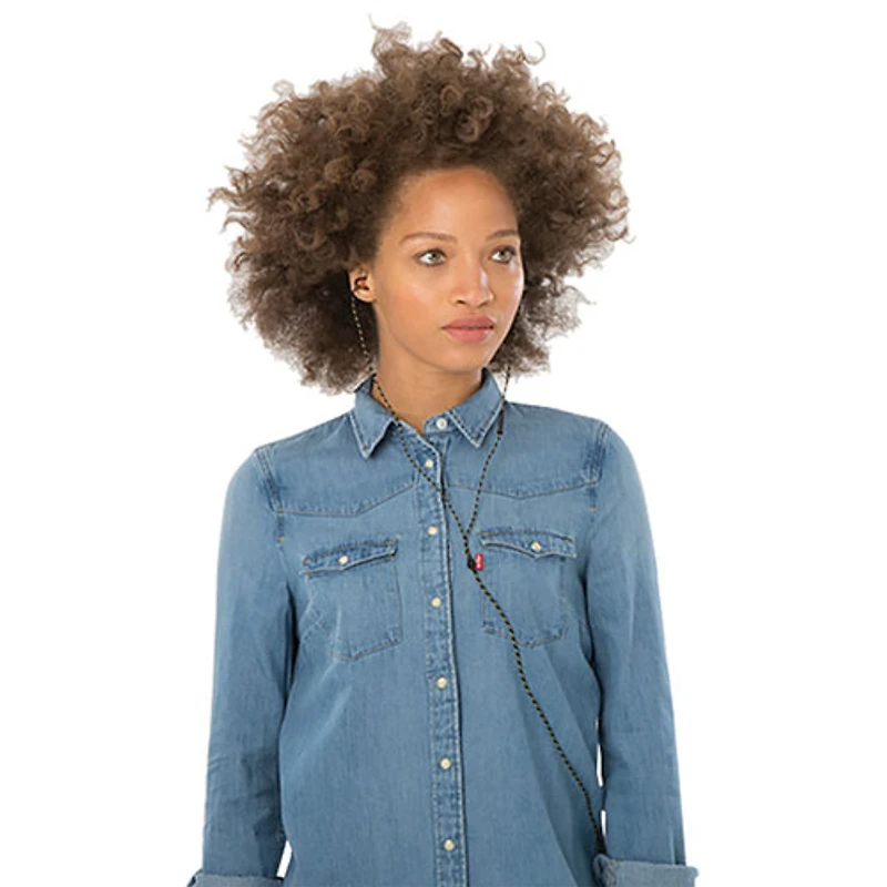 Écouteurs bouton Smile Jamaica avec microphone de House of Marley (EM-JE041-RA) - Rasta