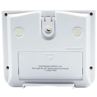 Marathon 100 Hour Large Display Dual Timer with Magnetic Clip-On & Stand - White