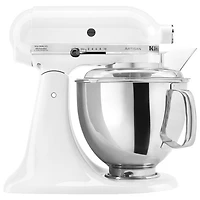 Batteur sur socle à tête inclinable Artisan de KitchenAid - 5 pte - 325 W - Blanc