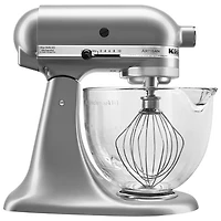 KitchenAid 5Qt Glass Bowl & Lid Stand Mixer Attachment - White