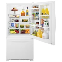 Réfr. congélateur en bas, éclairage DEL 21,9 pi³ 33 po de Whirlpool (WRB322DMBW) - Blanc sur blanc