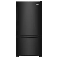 Réfrigérateur congélateur en bas, écl. DEL 21,9 pi³ 33 po Whirlpool (WRB322DMBB) - Noir sur noir