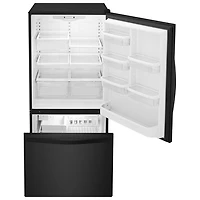 Whirlpool 33" 21.9 Cu. Ft. Bottom Freezer Refrigerator with LED Lighting (WRB322DMBB) - Black-on-Black