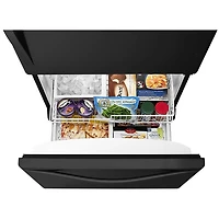 Whirlpool 33" 21.9 Cu. Ft. Bottom Freezer Refrigerator with LED Lighting (WRB322DMBB) - Black-on-Black