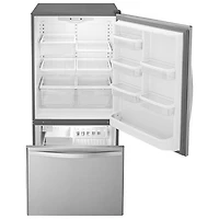Réfrigérateur à congélateur en bas avec éclairage DEL 21,9 pi3 33 po de Whirlpool - Acier inoxydable