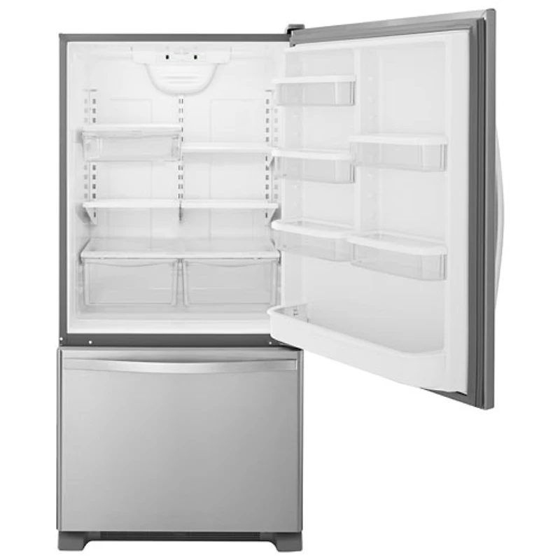 Réfrigérateur à congélateur en bas avec éclairage DEL 21,9 pi3 33 po de Whirlpool - Acier inoxydable