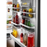 KitchenAid 33" 22.1 Cu. Ft. Bottom Mount Refrigerator with LED Lighting (KRBR102ESS)-Stainless Steel