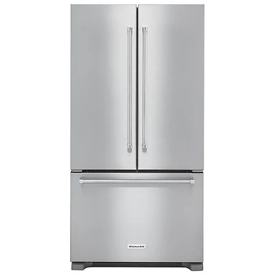 KitchenAid 36" 21.9 Cu. Ft. Counter-Depth French Door Refrigerator - Stainless Steel
