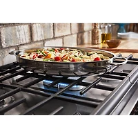 KitchenAid 30" 7.1 Cu. Ft. True Convection 5-Burner Slide-In Dual Fuel Range (YKSDB900ESS) - Stainless