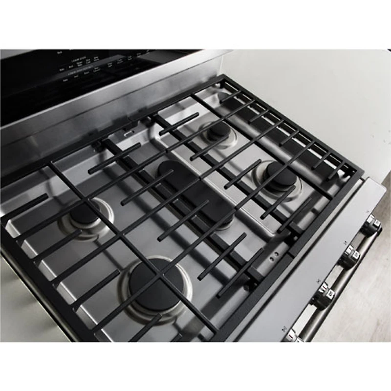 KitchenAid 30" Cu. Ft. Double Oven 5-Burner Freestanding Dual Fuel Range (KFDD500ESS) - Stainless