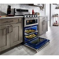 KitchenAid 30" Cu. Ft. Double Oven 5-Burner Freestanding Dual Fuel Range (KFDD500ESS) - Stainless