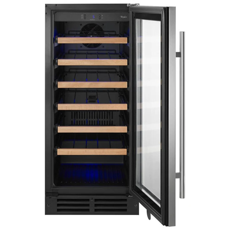 Refroidisseur à vin 34 bouteilles de Whirlpool (WUW35X15DS) - Noir-sur-acier inoxydable