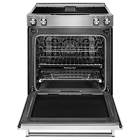 KitchenAid 30" 6.4 Cu. Ft. True Convection Slide-In Electric Downdraft Range (KSEG950ESS) - Stainless