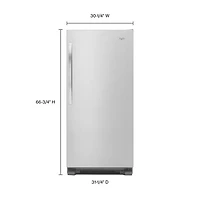 Réfrigérateur sans congélateur 18 pi3 et 31 po avec éclairage DEL de Whirlpool - Inox monochrome