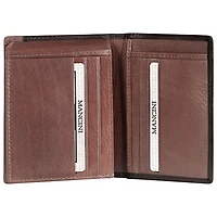 Mancini Casablanca Leather Vertical Wing Wallet - Black
