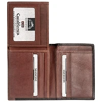 Mancini Casablanca Leather Vertical Wing Wallet - Black