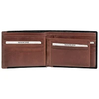 Mancini Casablanca Leather Billfold with Removable Passcase - Black