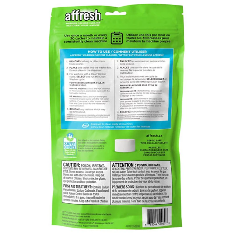 Nettoyant pour laveuse affresh de Whirlpool - Paquet de 3