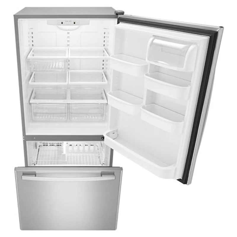 Réfrigérateur à congélateur inférieur 22 pi3 33 po d'Amana - Acier inoxydable