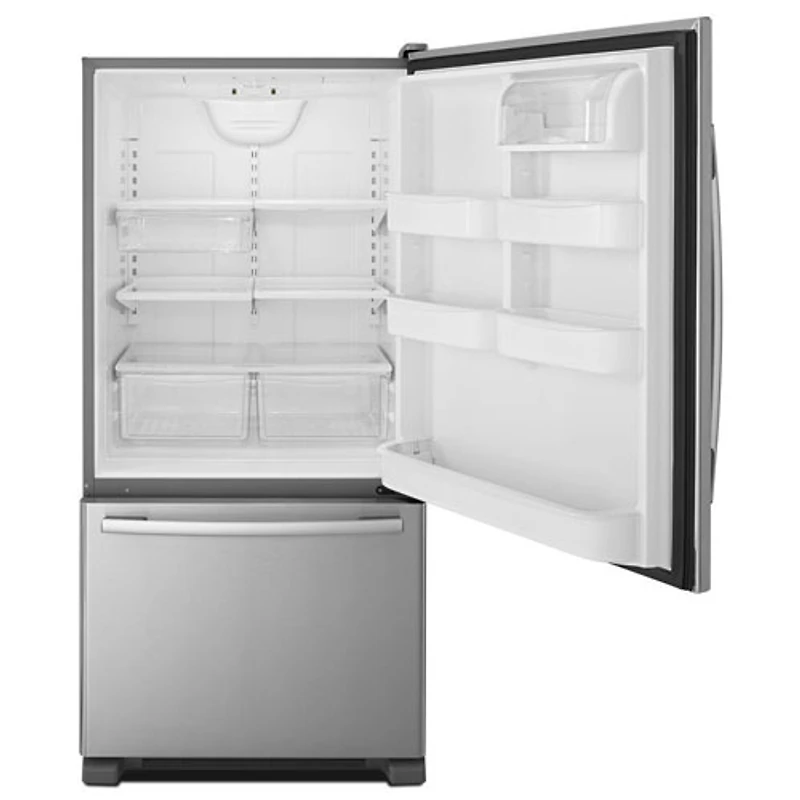Réfrigérateur à congélateur inférieur 22 pi3 33 po d'Amana - Acier inoxydable
