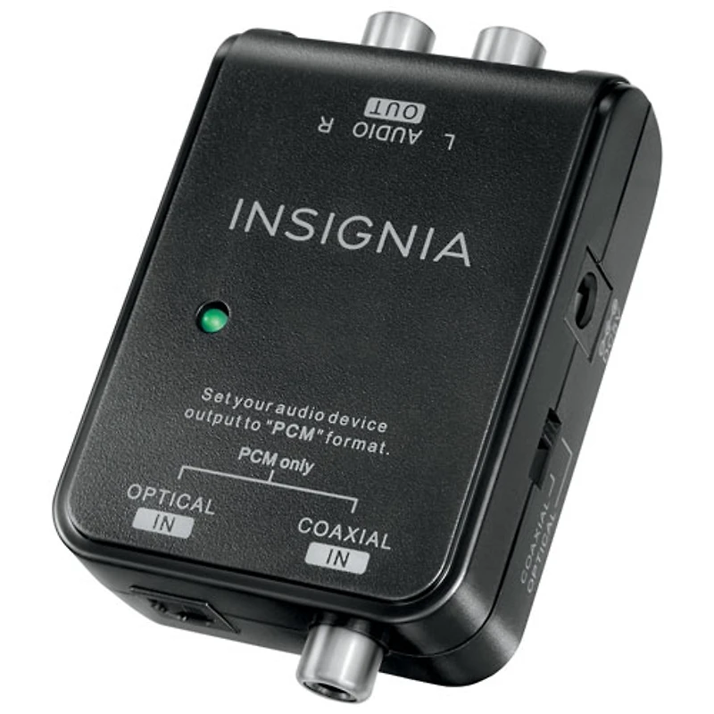 Convertisseur audio numérique à analogique d'Insignia - Noir - Exclusivité de Best Buy