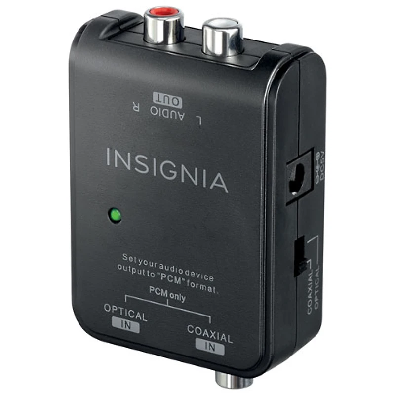Convertisseur audio numérique à analogique d'Insignia - Noir - Exclusivité de Best Buy