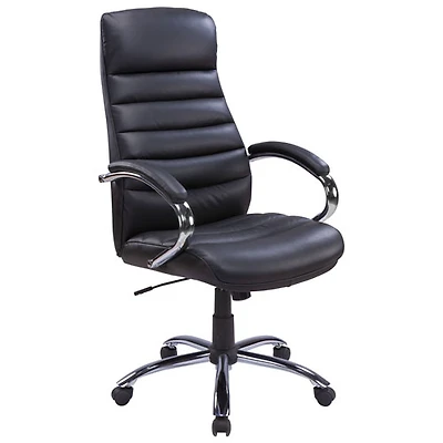 Chaise de bureau ergonomique en cuir à dossier élevé de TygerClaw
