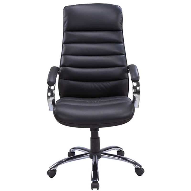 Chaise de bureau ergonomique en cuir à dossier élevé de TygerClaw