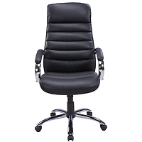 Chaise de bureau ergonomique en cuir à dossier élevé de TygerClaw