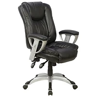 TygerClaw Ergonomic High-Back Leather Manager Chair (BBTYFC22207) - Black