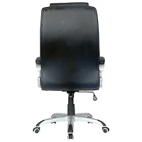 Chaise de bureau ergonomique en cuir à dossier élevé de TygerClaw - Noir (TYFC2102)