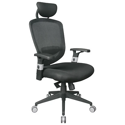 TygerClaw Ergonomic High-Back Mesh Manager Chair - Black
