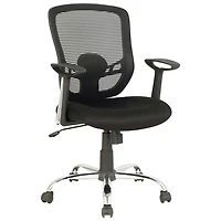 TygerClaw Ergonomic Mid-Back Mesh Manager Chair - Black