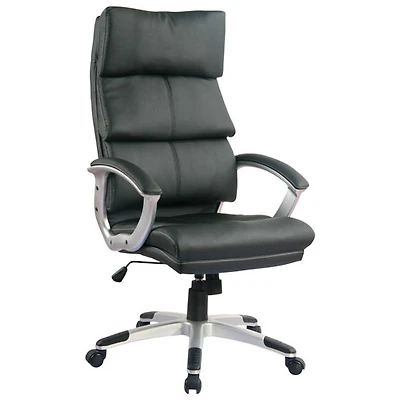 Chaise de bureau ergonomique en cuir à dossier élevé de TygerClaw
