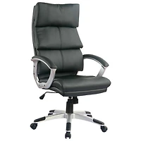 Chaise de bureau ergonomique en cuir à dossier élevé de TygerClaw