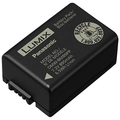 Batterie rechargeable au lithium-ion de 895 mAh de LUMIX pour appareils photo de Panasonic (DMWBMB9)