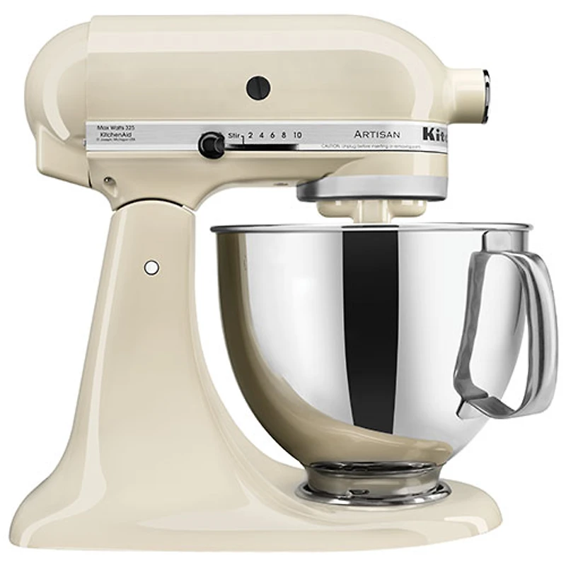 Batteur sur socle avec tête inclinable Artisan de KitchenAid - 5 pte - 325 W - Crème d'amandes