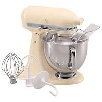 Batteur sur socle avec tête inclinable Artisan de KitchenAid - 5 pte - 325 W - Crème d'amandes