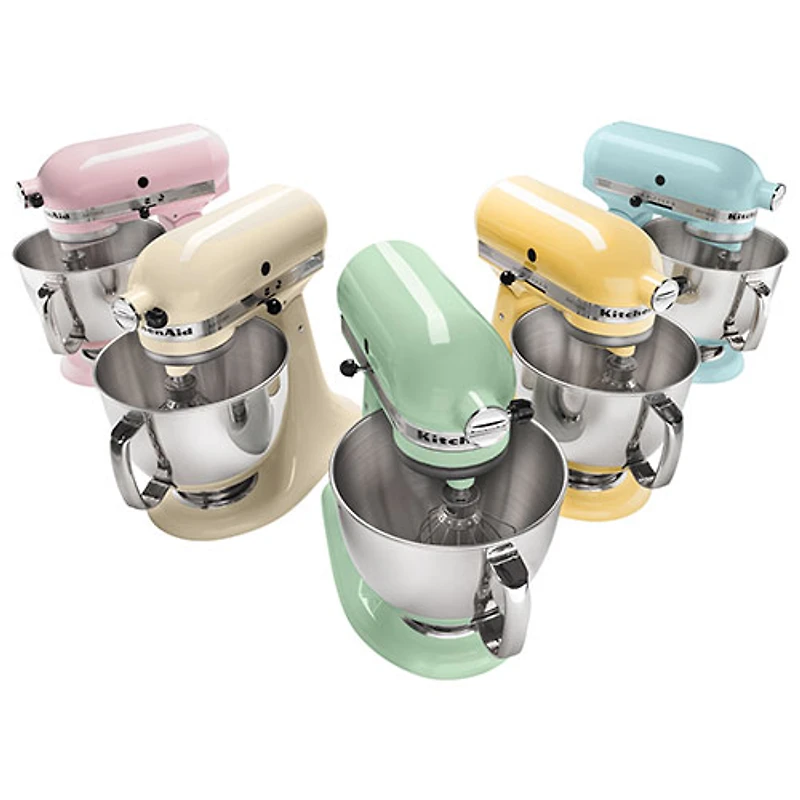 Batteur sur socle avec tête inclinable Artisan de KitchenAid - 5 pte - 325 W - Crème d'amandes