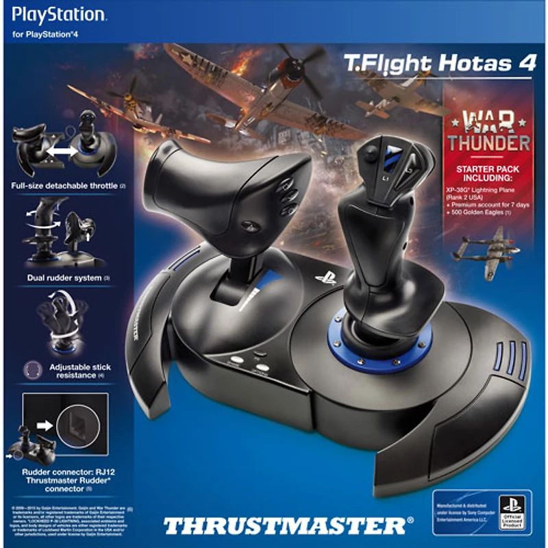Manche de vol T.Flight Hotas 4 de Thrustmaster pour PS4/PS5/PC