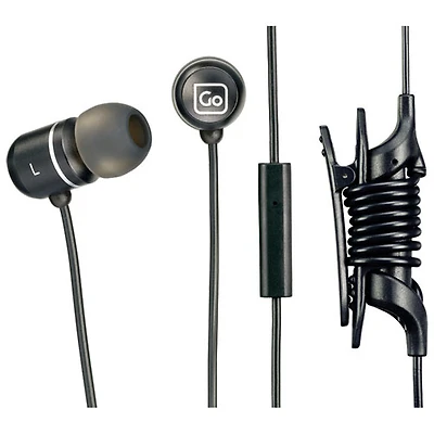 Écouteurs bouton à isolation sonore Mobile Control de Go Travel (918BLK) - Noir