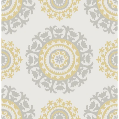 Papier peint autocollant de style suzani NuWallpaper - Multicolore