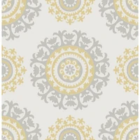 Papier peint autocollant de style suzani NuWallpaper - Multicolore