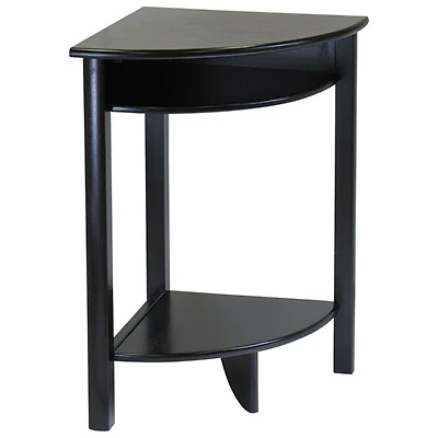 Liso Transitional Corner Table - Dark Espresso