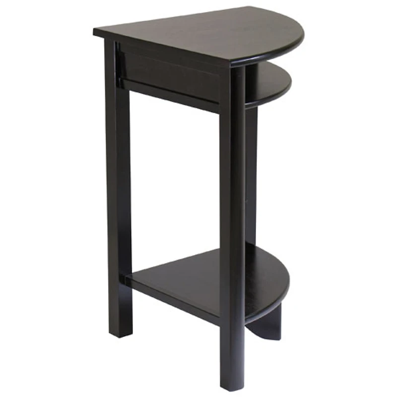 Liso Transitional Corner Table - Dark Espresso
