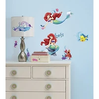 Décalcomanies murales adhésives La Petite Sirène de RoomMates - Bleu-rouge